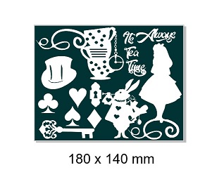 Alice in Wonderland, it's always time for tea. 140 x 180mm Min b